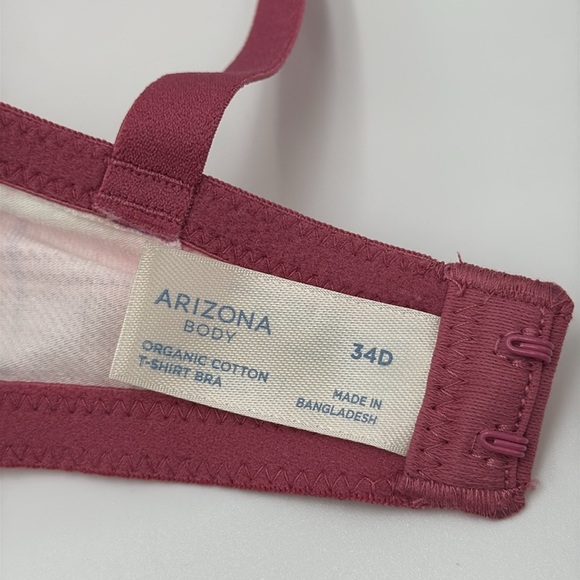 NWT ARIZONA Pop Plaid Rose T-Shirt Bra Size 34D - Picture 7 of 8
